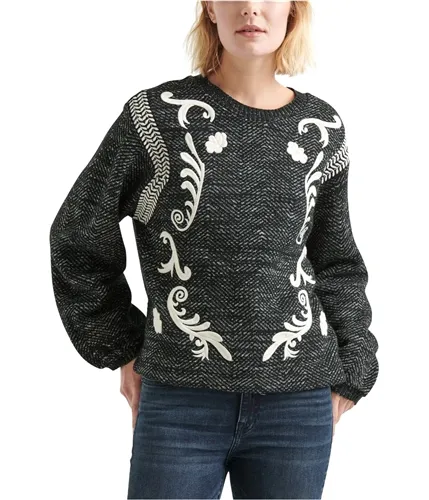 Lucky Brand Womens Embroidered Pullover Sweater, TW3