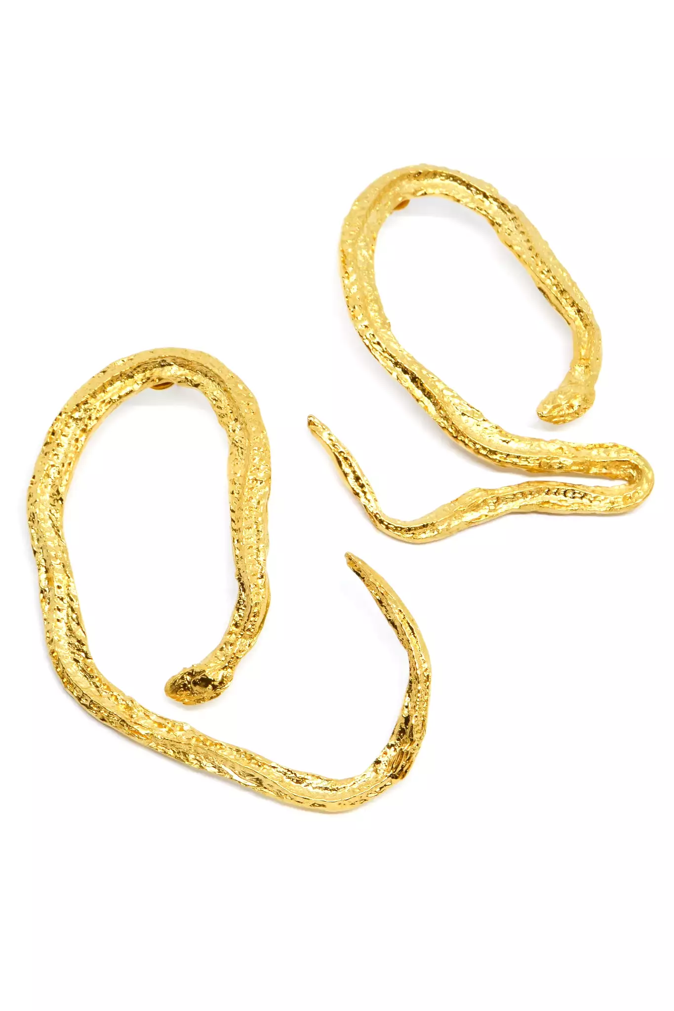 Medea Long Snake Earrings