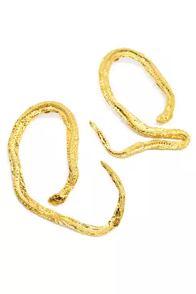 Medea Long Snake Earrings