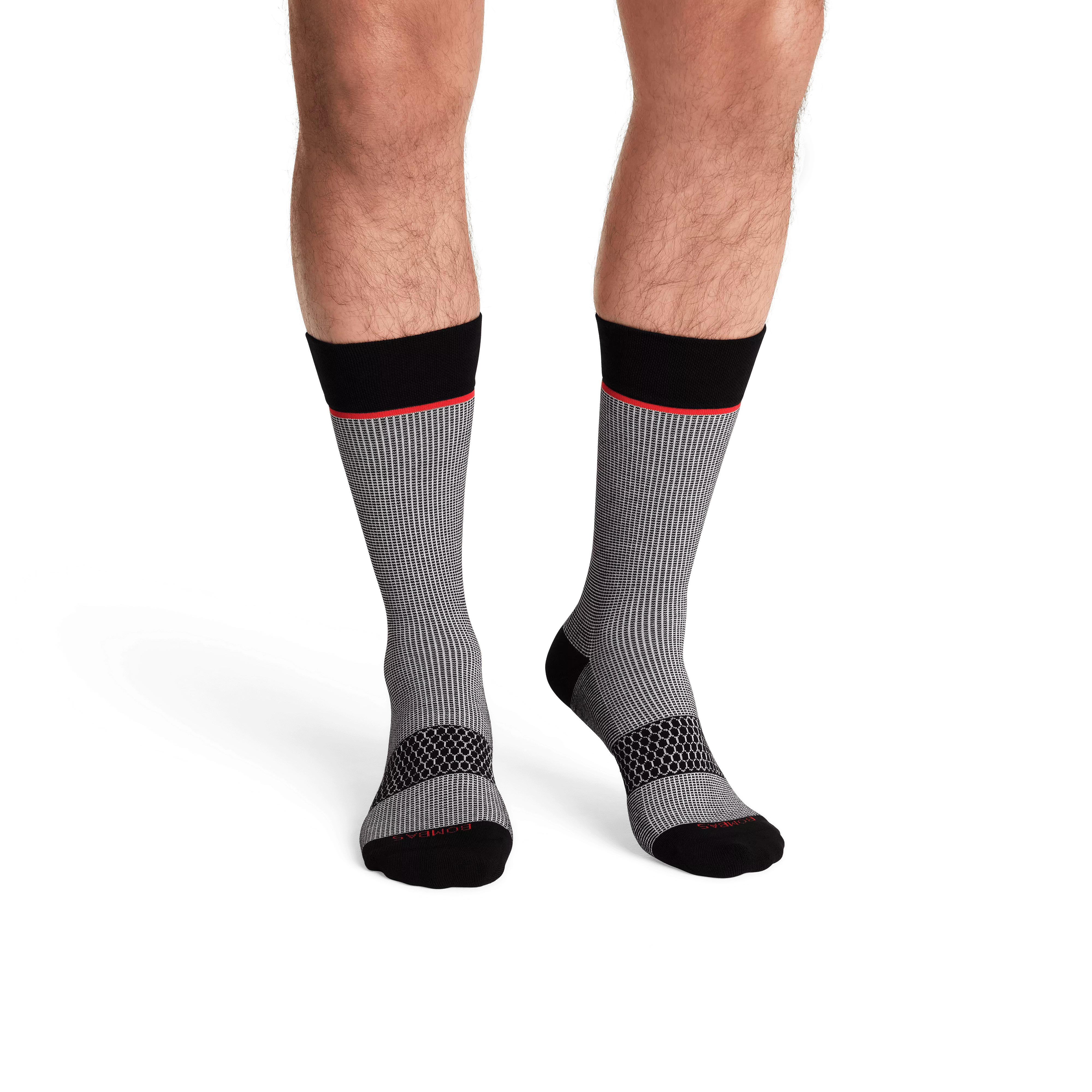 Men’s Grid-Knit Dress Calf Sock 4-Pack