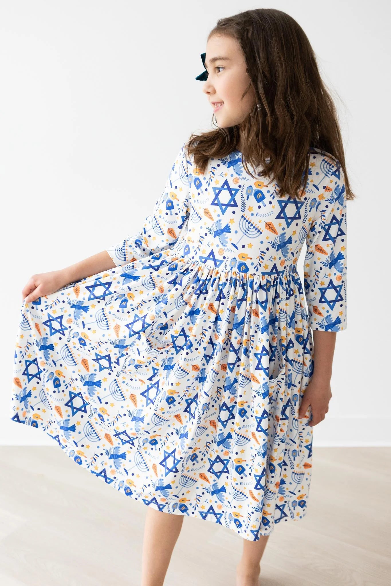 Mila & Rose - Happy Hanukkah Pocket Twirl Dress