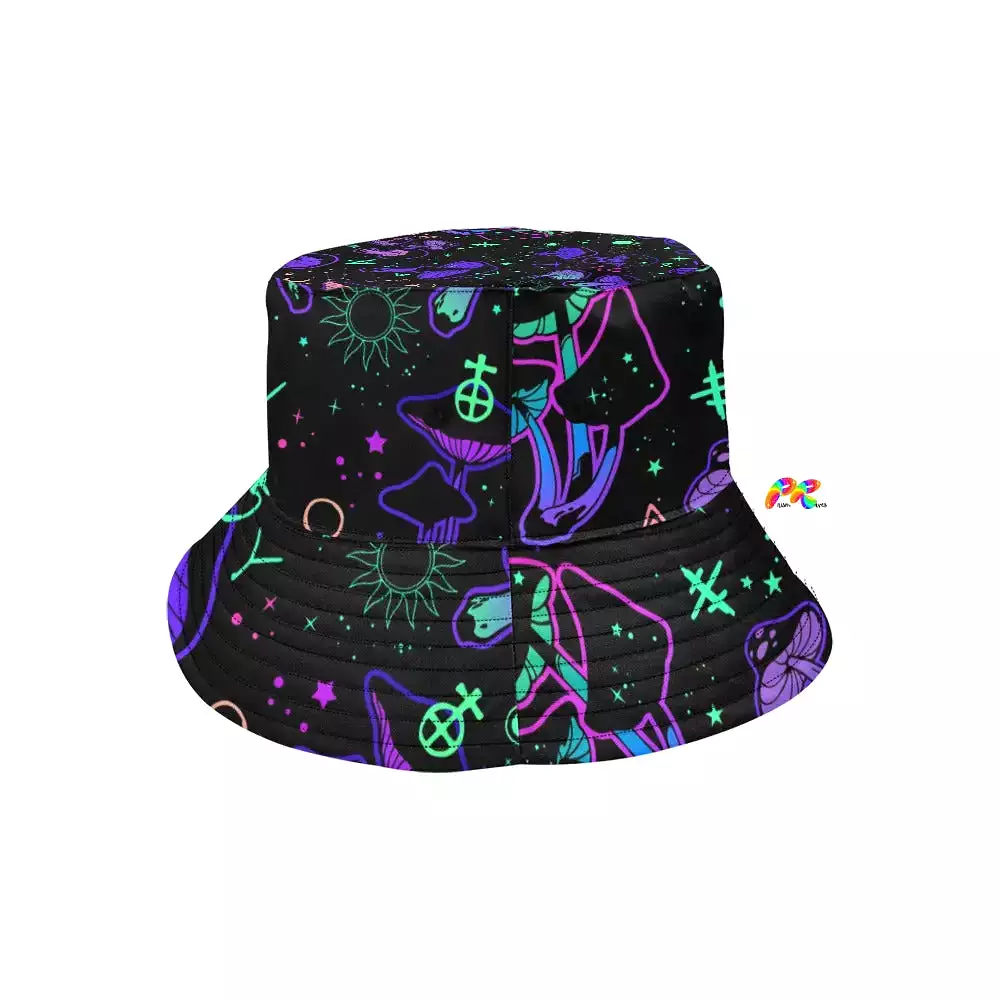 Mushroom Cult Rave Bucket Hat