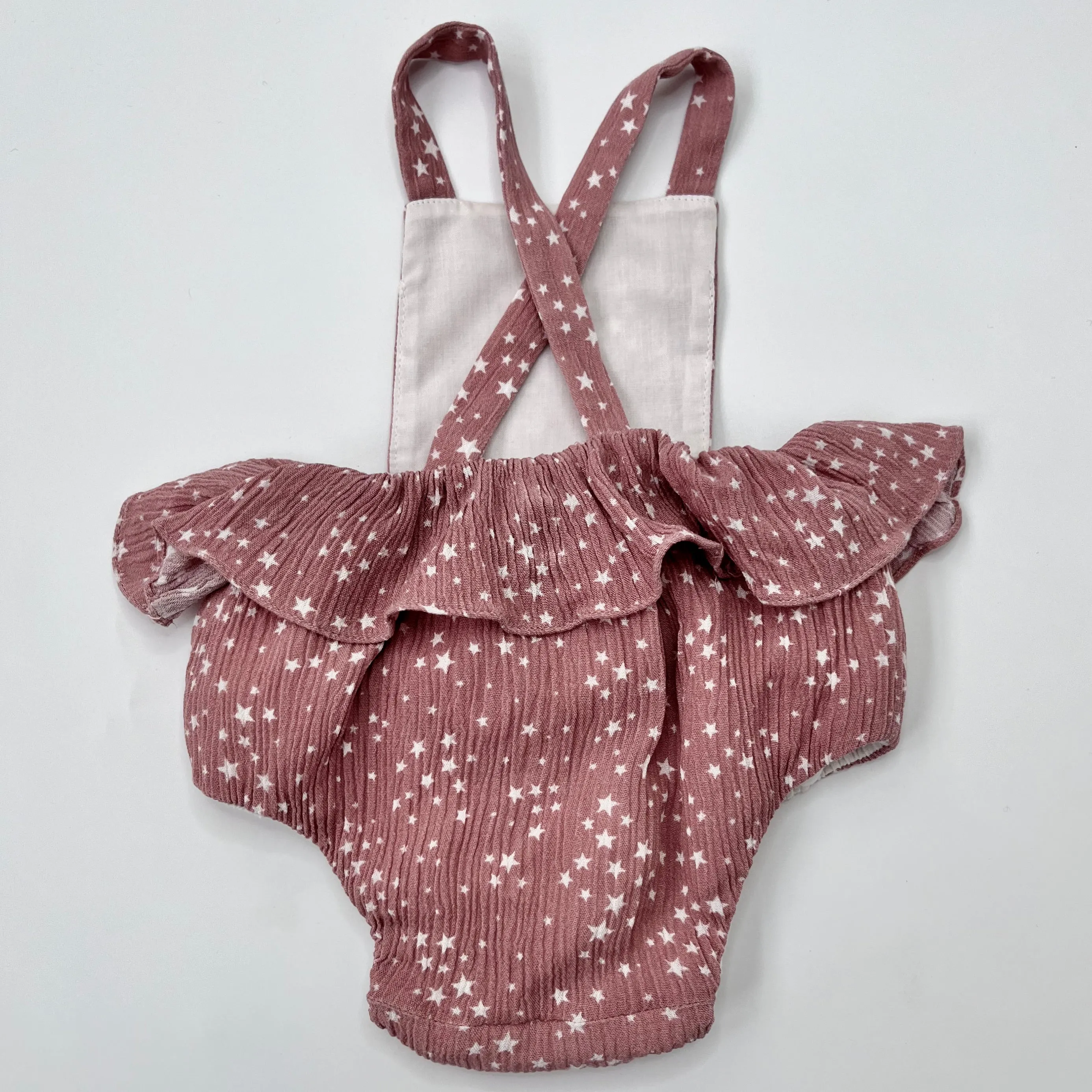 Nanos Star Print Romper: 1 Month