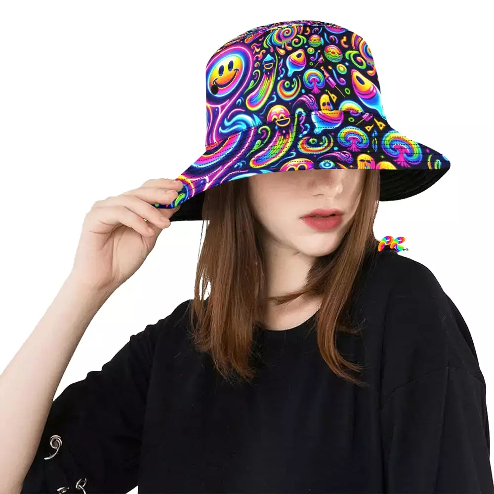 Neon Bliss Unisex Rave Bucket Hat