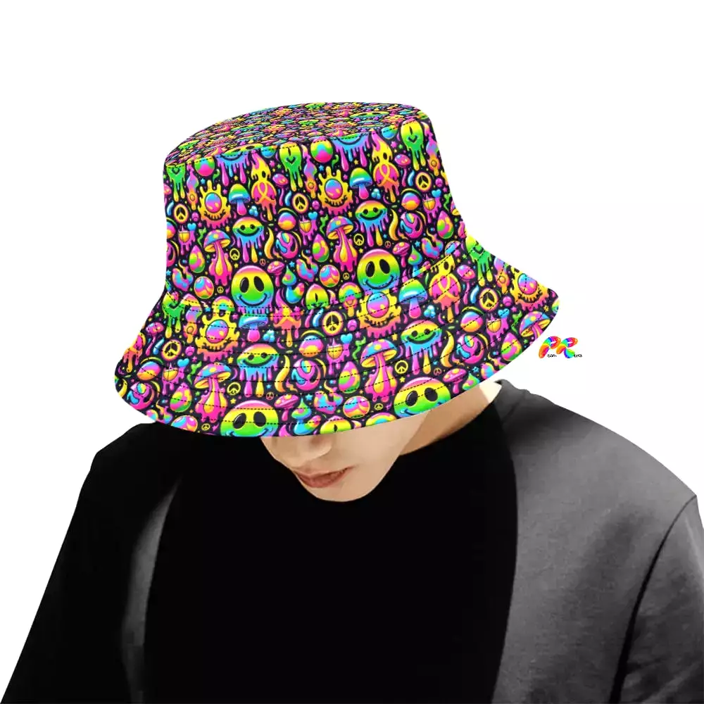 Neon Drip Unisex Rave Bucket Hat