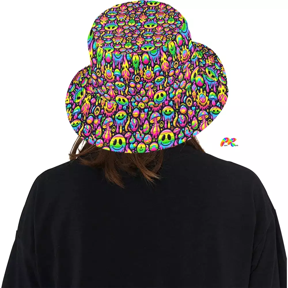 Neon Drip Unisex Rave Bucket Hat