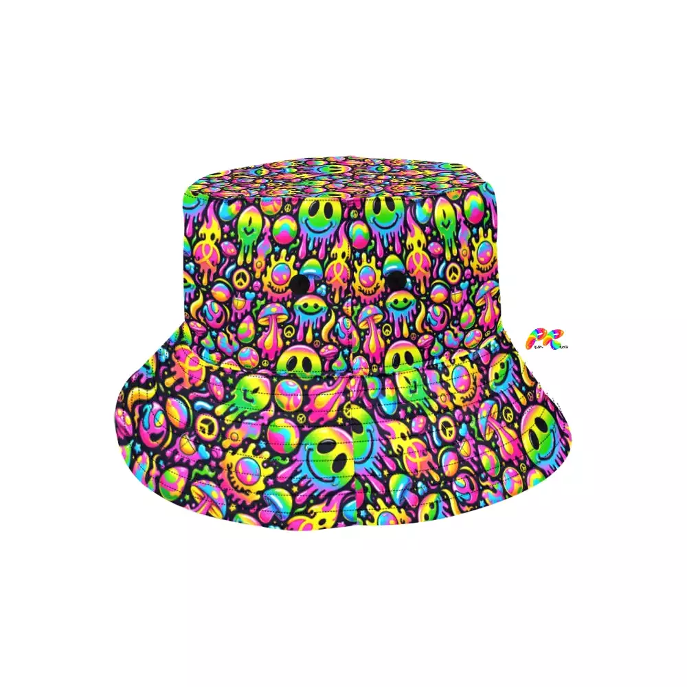 Neon Drip Unisex Rave Bucket Hat