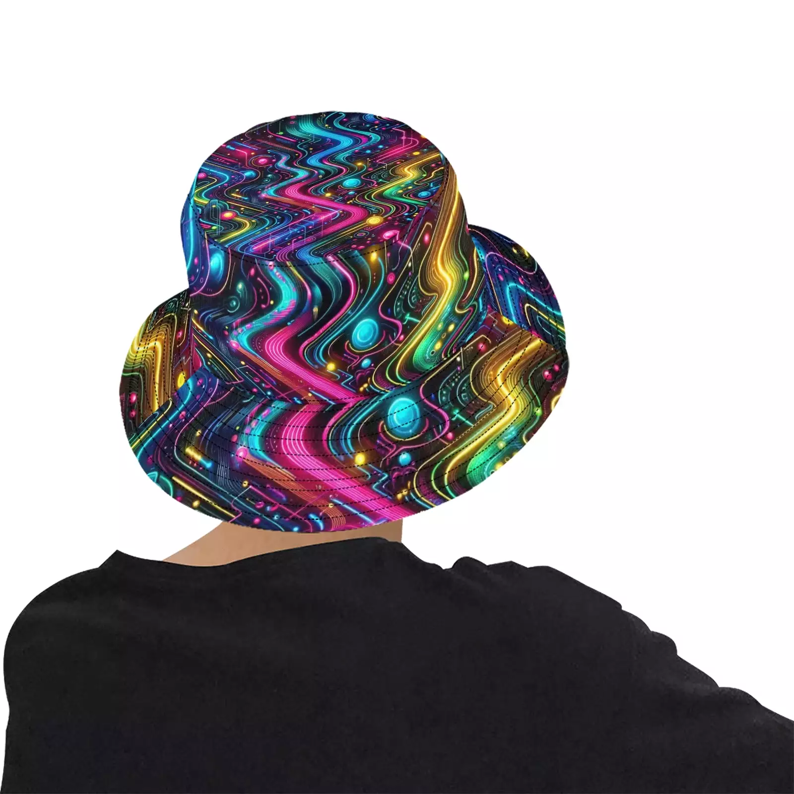 Neon Pulse Rave Unisex Bucket Hat