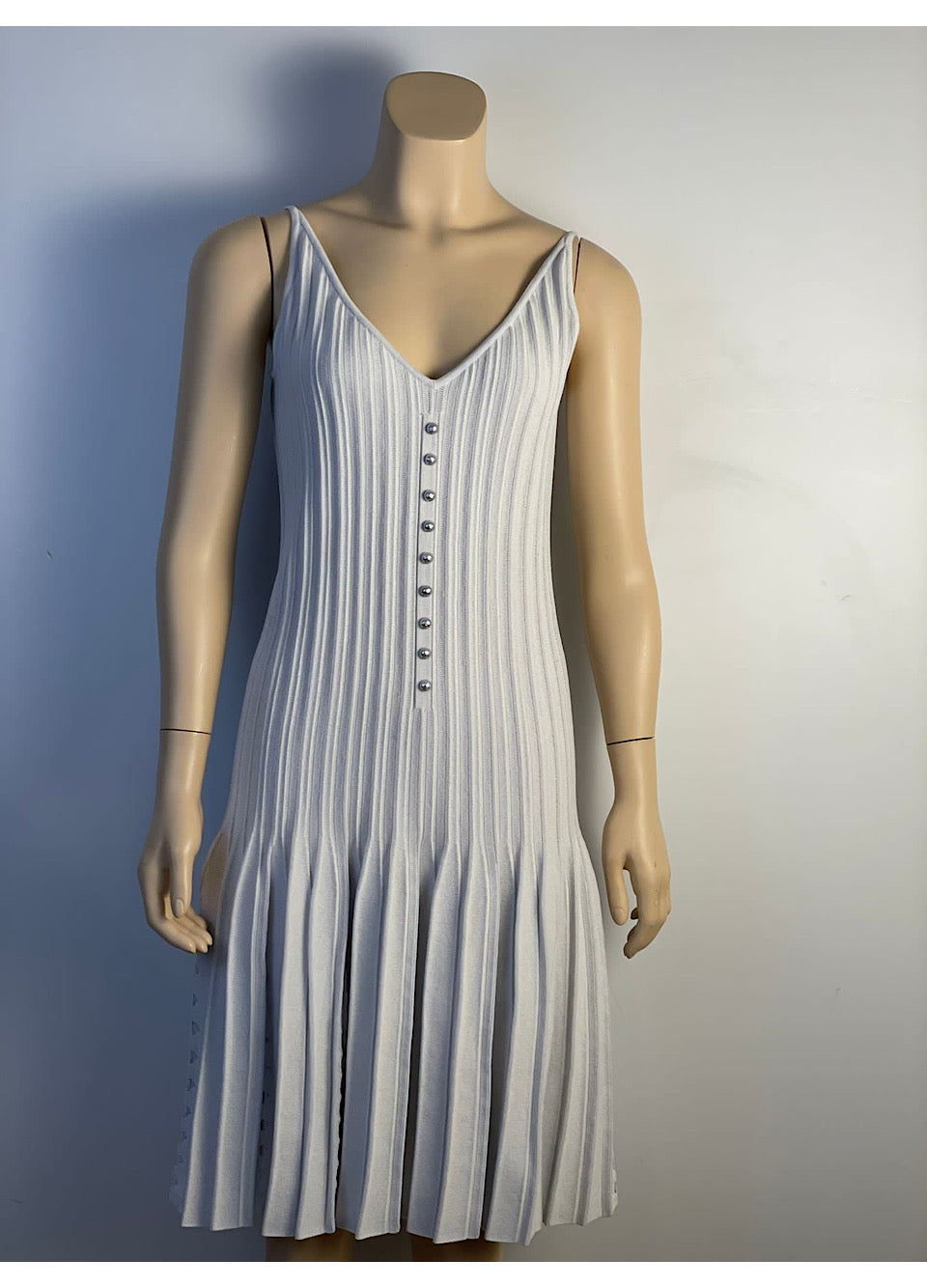 NWT Chanel 12P 2012 Spring Light Blue Summer Dress FR 36 US 4