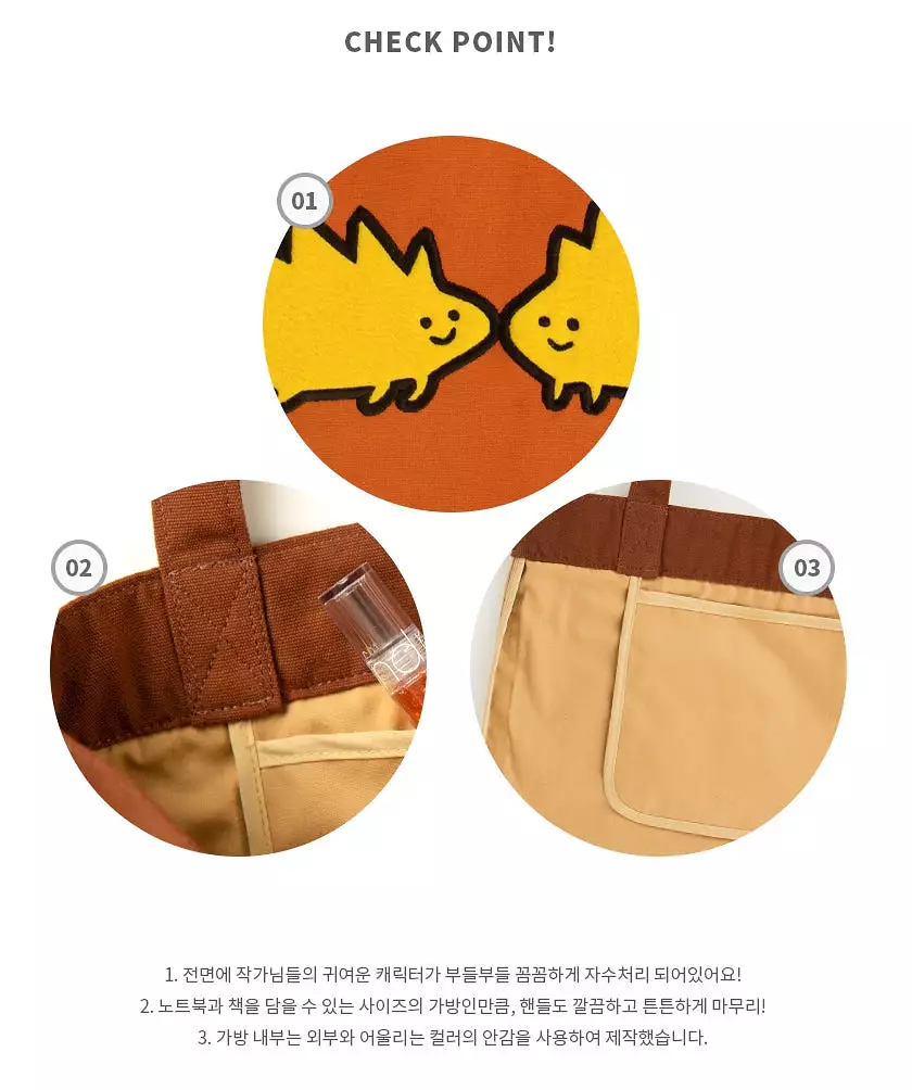 Orange Yellow Bear Embroidered Eco Shoulder Bags Womens Girls Purses Casual Picnic Foldable Bookbags Cotton Cute Gifts Inner Poc