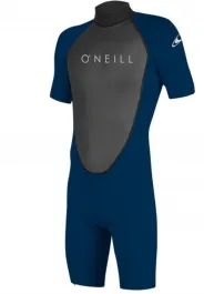 O'Neill Reactor 2/2mm Mens Back Zip Shorty Wetsuit 2023 - Black/Abyss