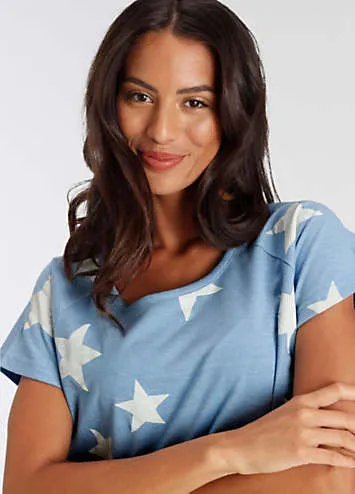 Pack of 2 Star Print Shorty Pyjamas by LASCANA | Look Again