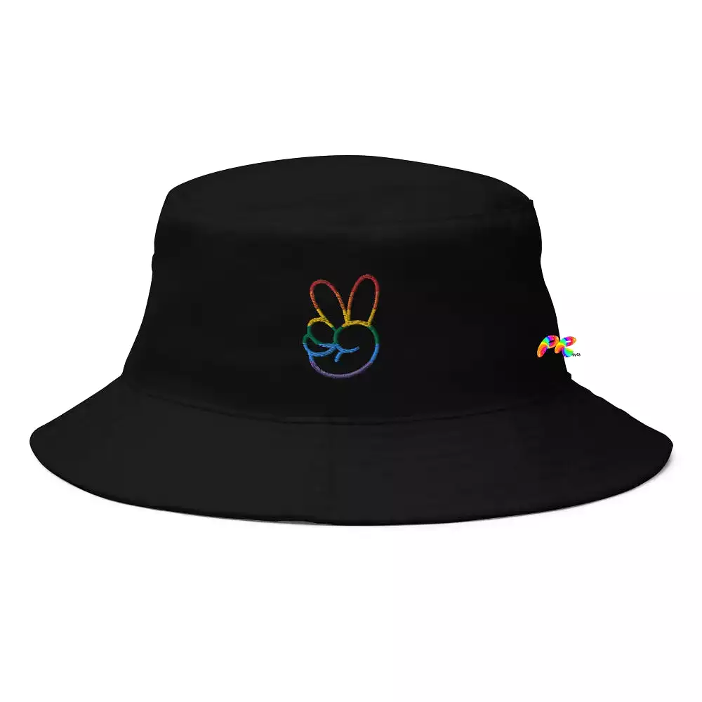 Peace Sign Hand Bucket Hat