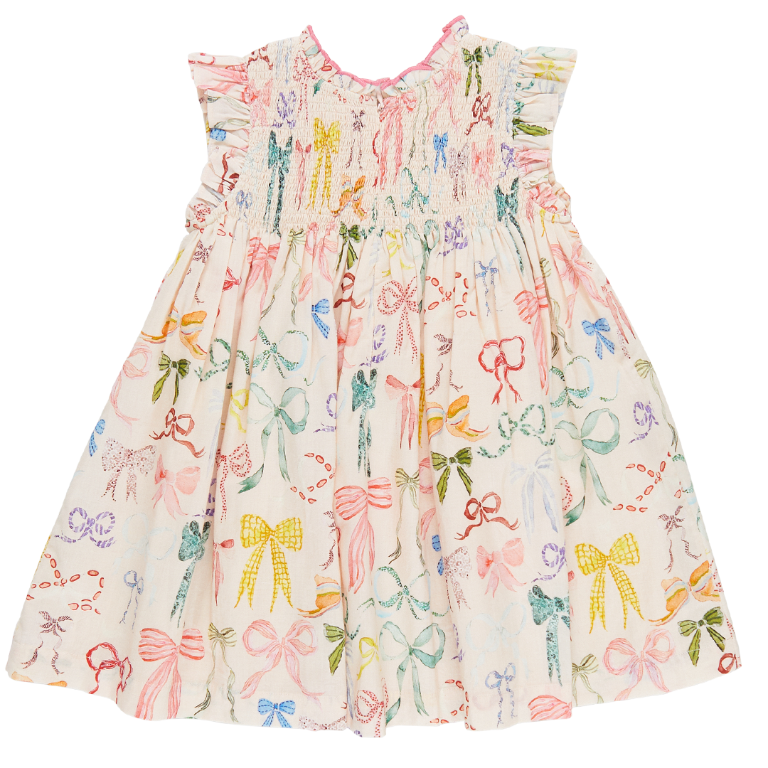 Pink Chicken - Watercolor Bows Stevie Dress