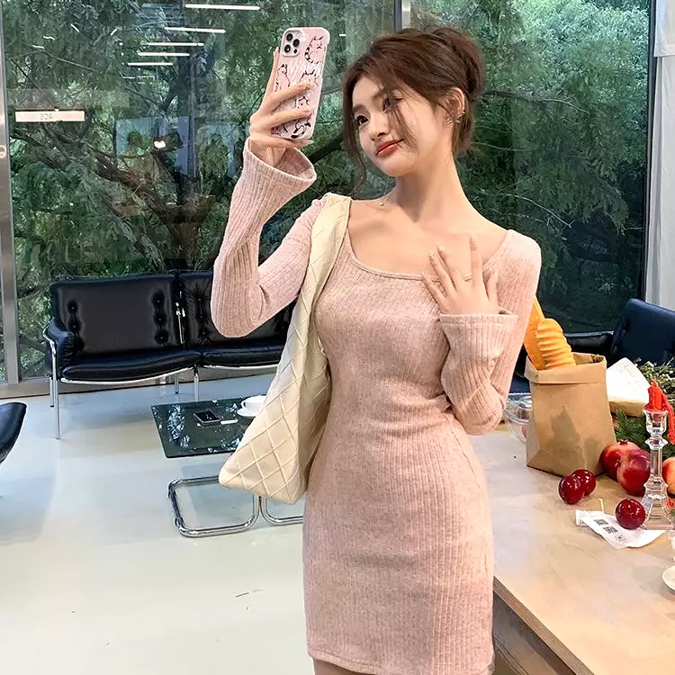 Pink Knit Dress