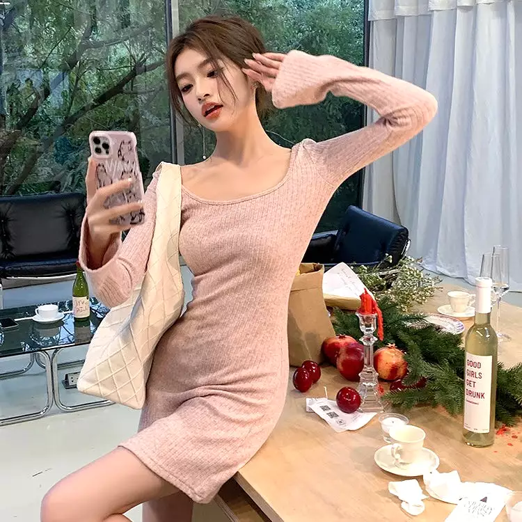 Pink Knit Dress