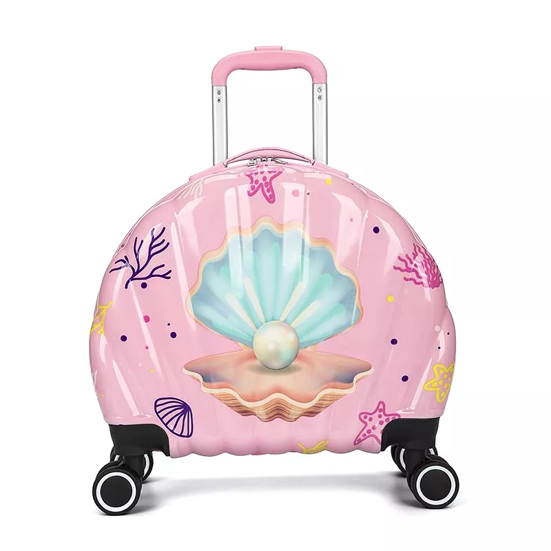 Pink Shell Design Trolley Bag for Teens -RICHA001STP