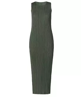 Pleated Sleeveless Long Dress