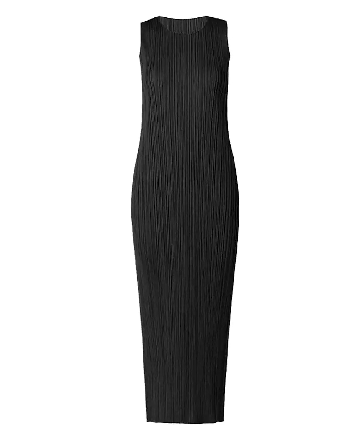 Pleated Sleeveless Long Dress