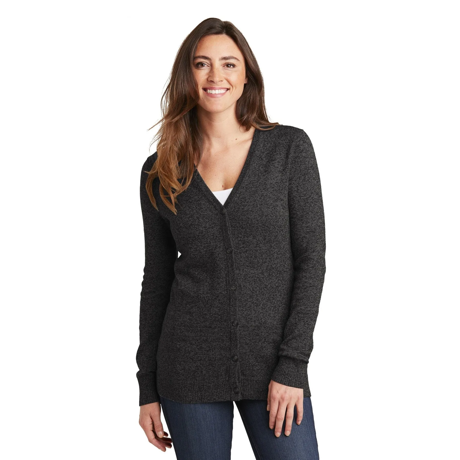 Port Authority Ladies Marled Cardigan - LSW415