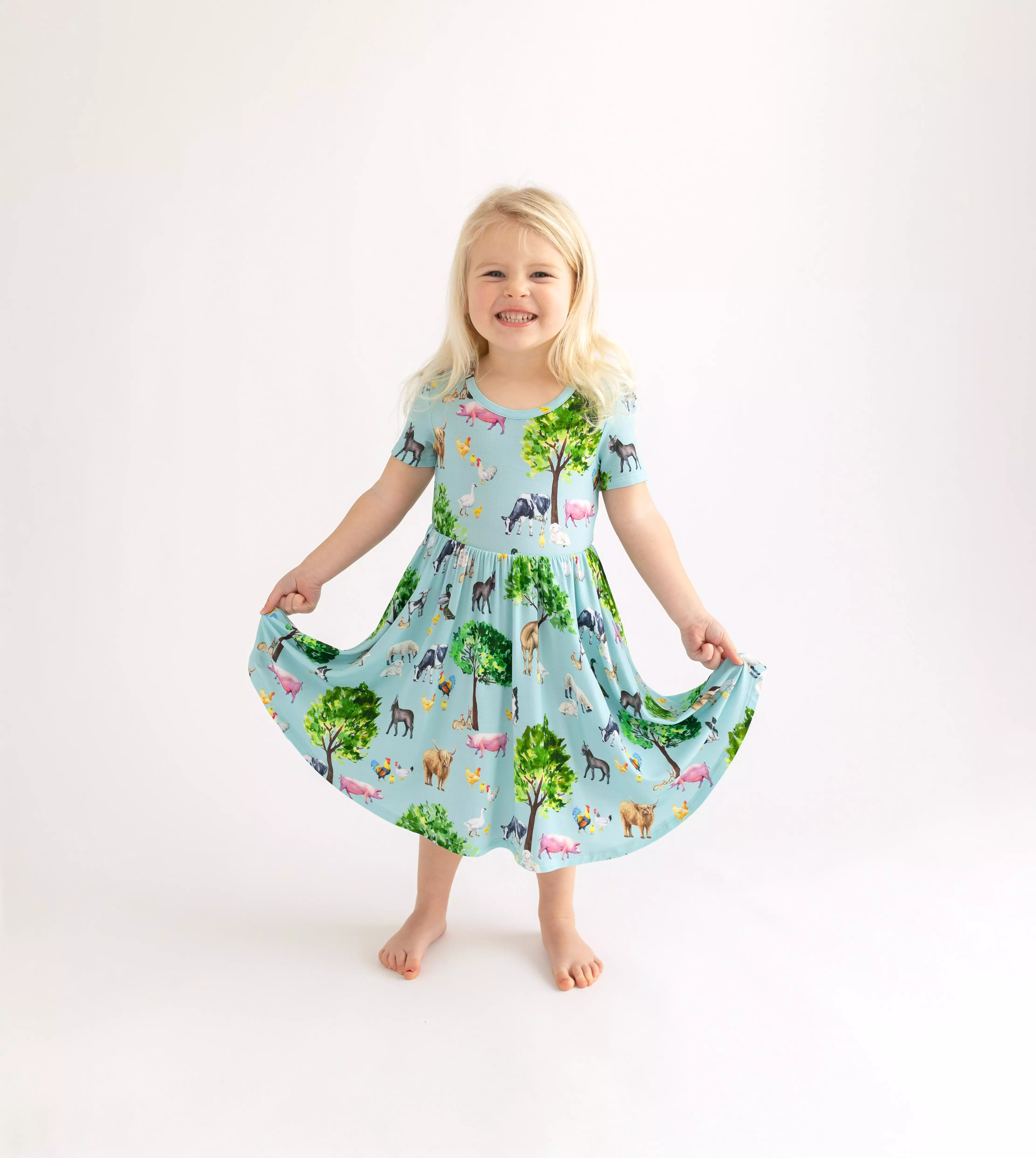 Posh Peanut Brayden S/S Basic Twirl Dress