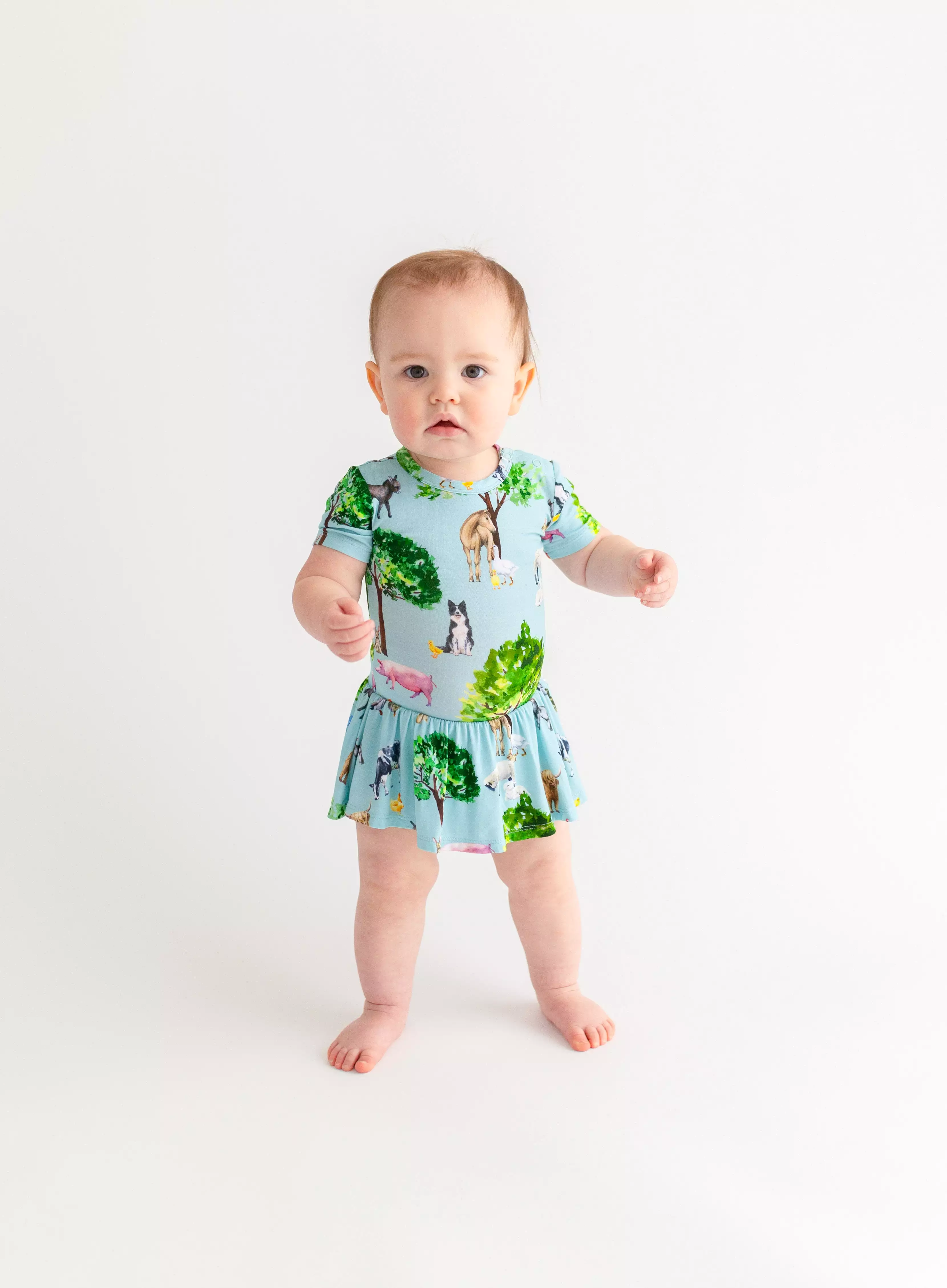 Posh Peanut Brayden S/S Twirl Bodysuit