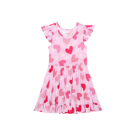 Posh Peanut Daisy Love Cap Sleeve Ruffled Twirl Dress