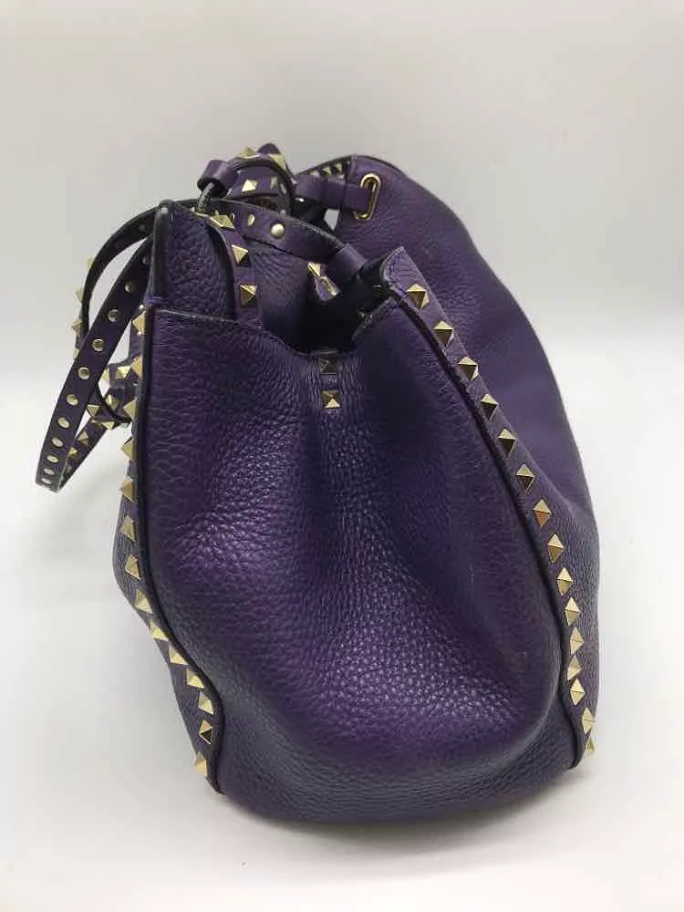 Pre-Owned Valentino Garavani Purple Valentino Rockstud Tote Bag Tote Bag