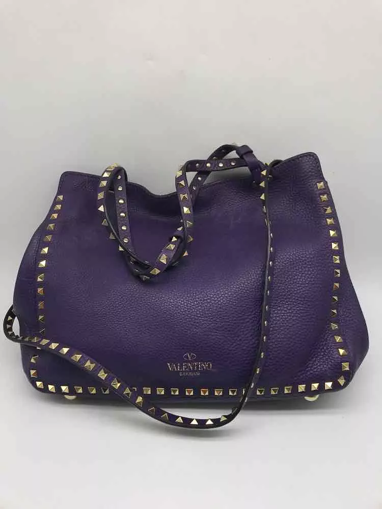 Pre-Owned Valentino Garavani Purple Valentino Rockstud Tote Bag Tote Bag