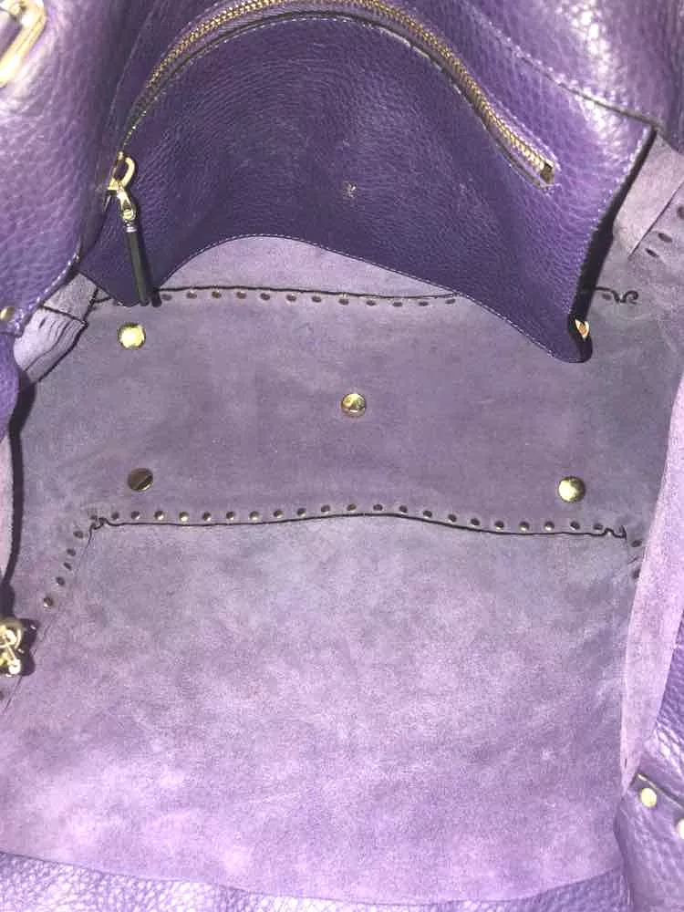 Pre-Owned Valentino Garavani Purple Valentino Rockstud Tote Bag Tote Bag