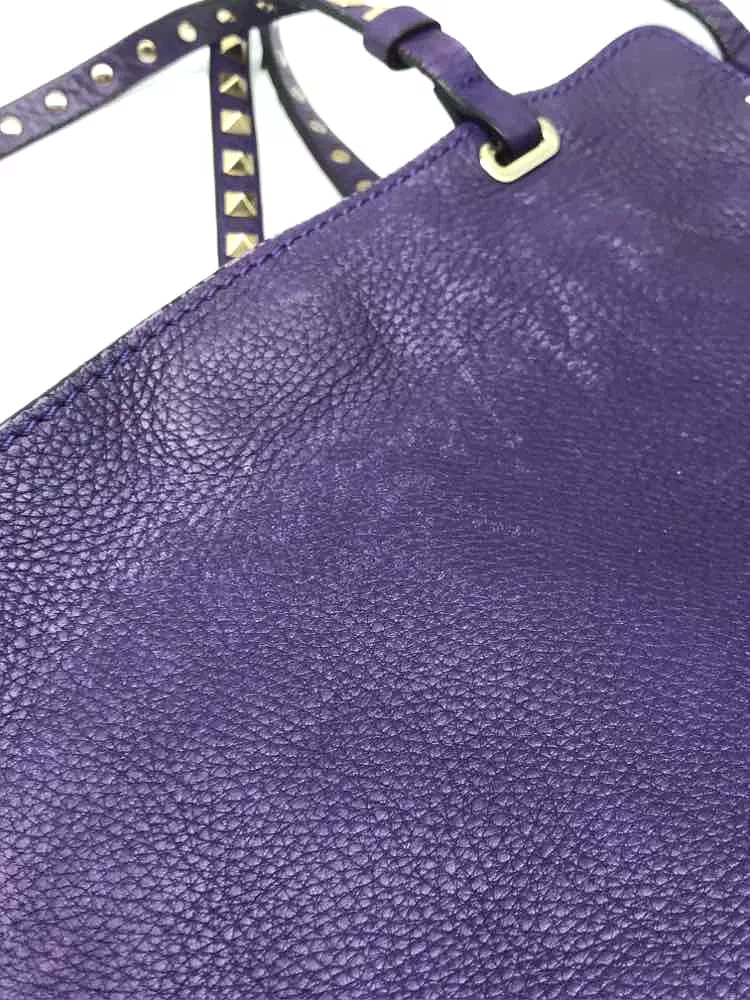 Pre-Owned Valentino Garavani Purple Valentino Rockstud Tote Bag Tote Bag