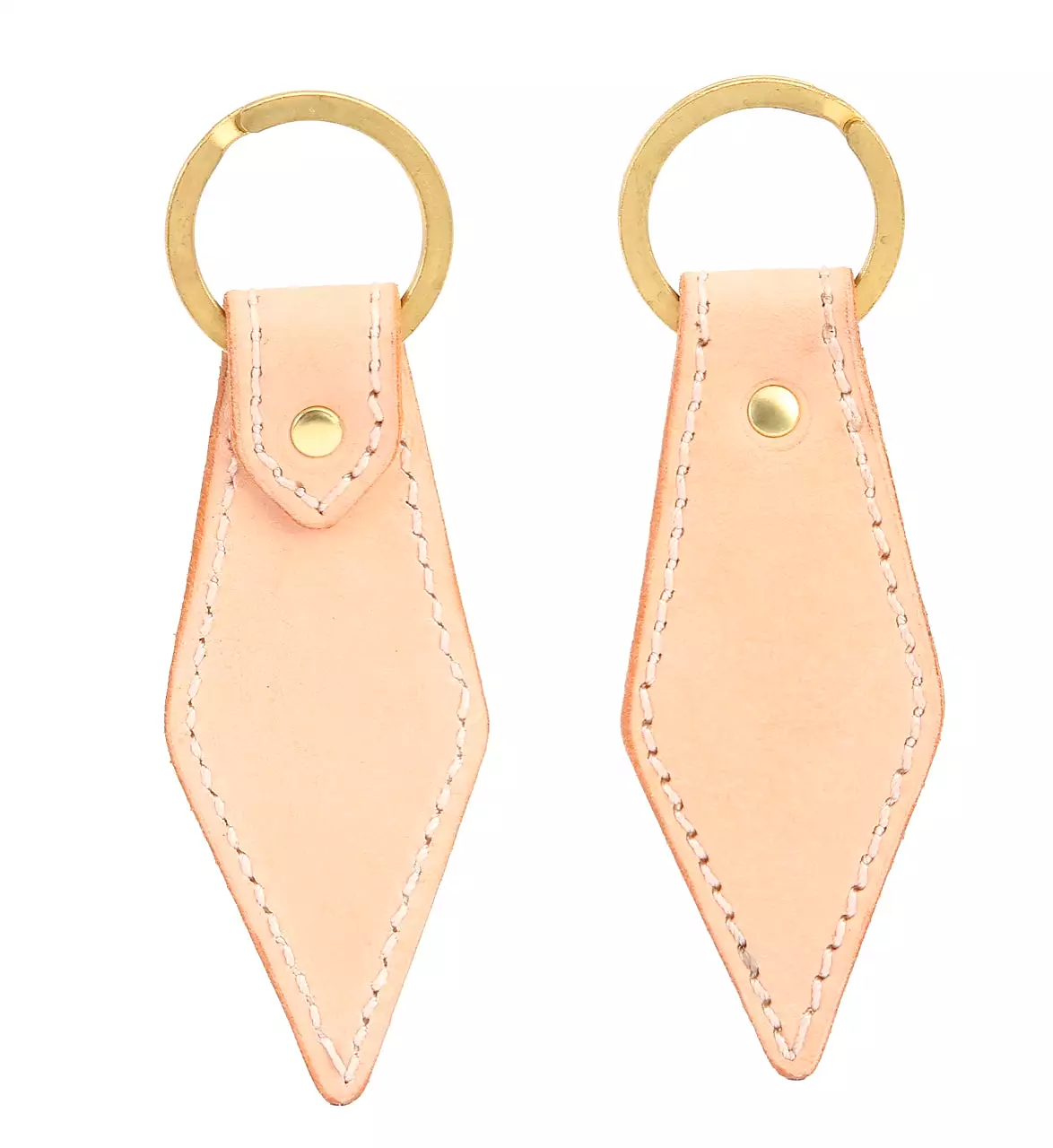 Premium Leather Key Chain - Beige