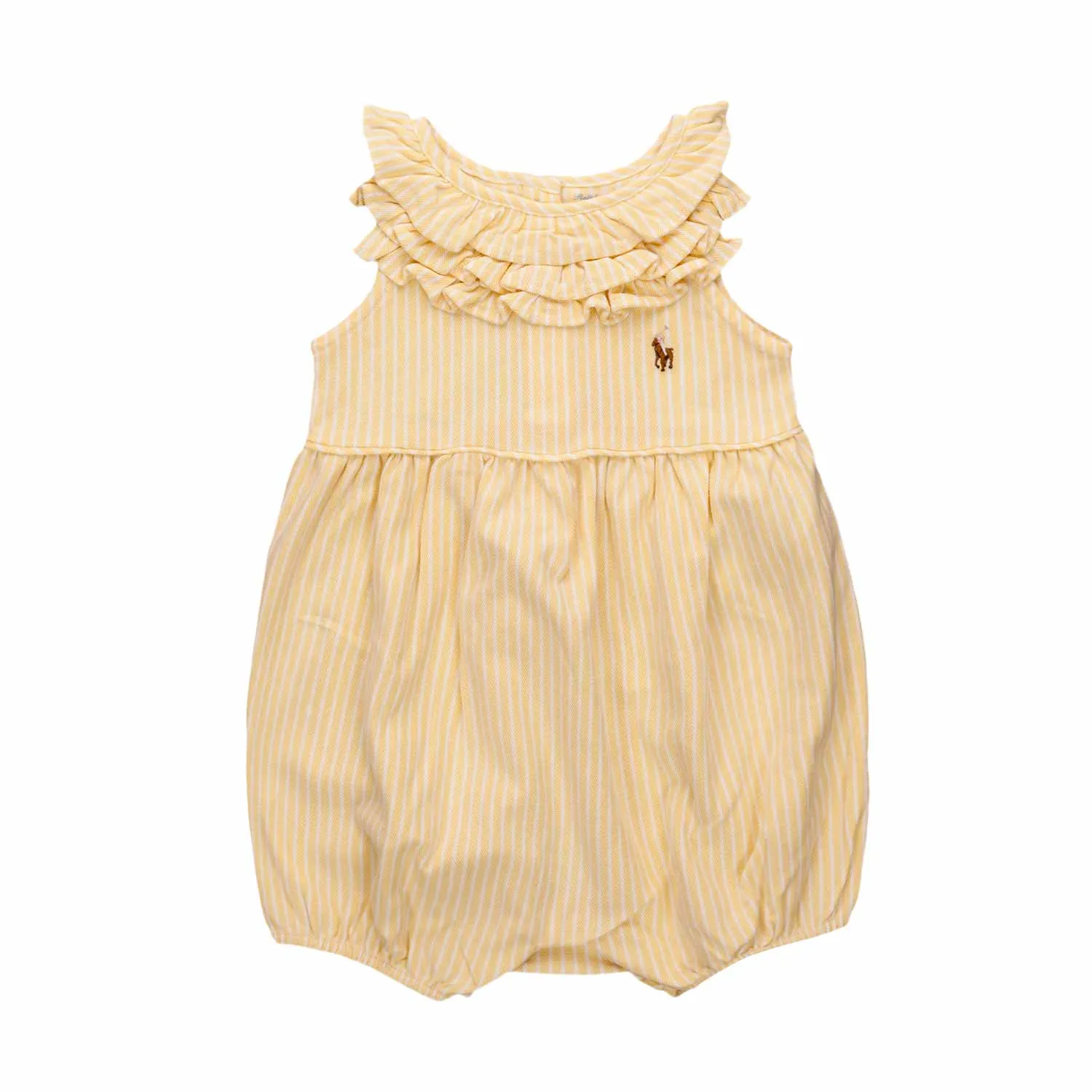 Ralph Lauren Cotton Romper For Baby Girl