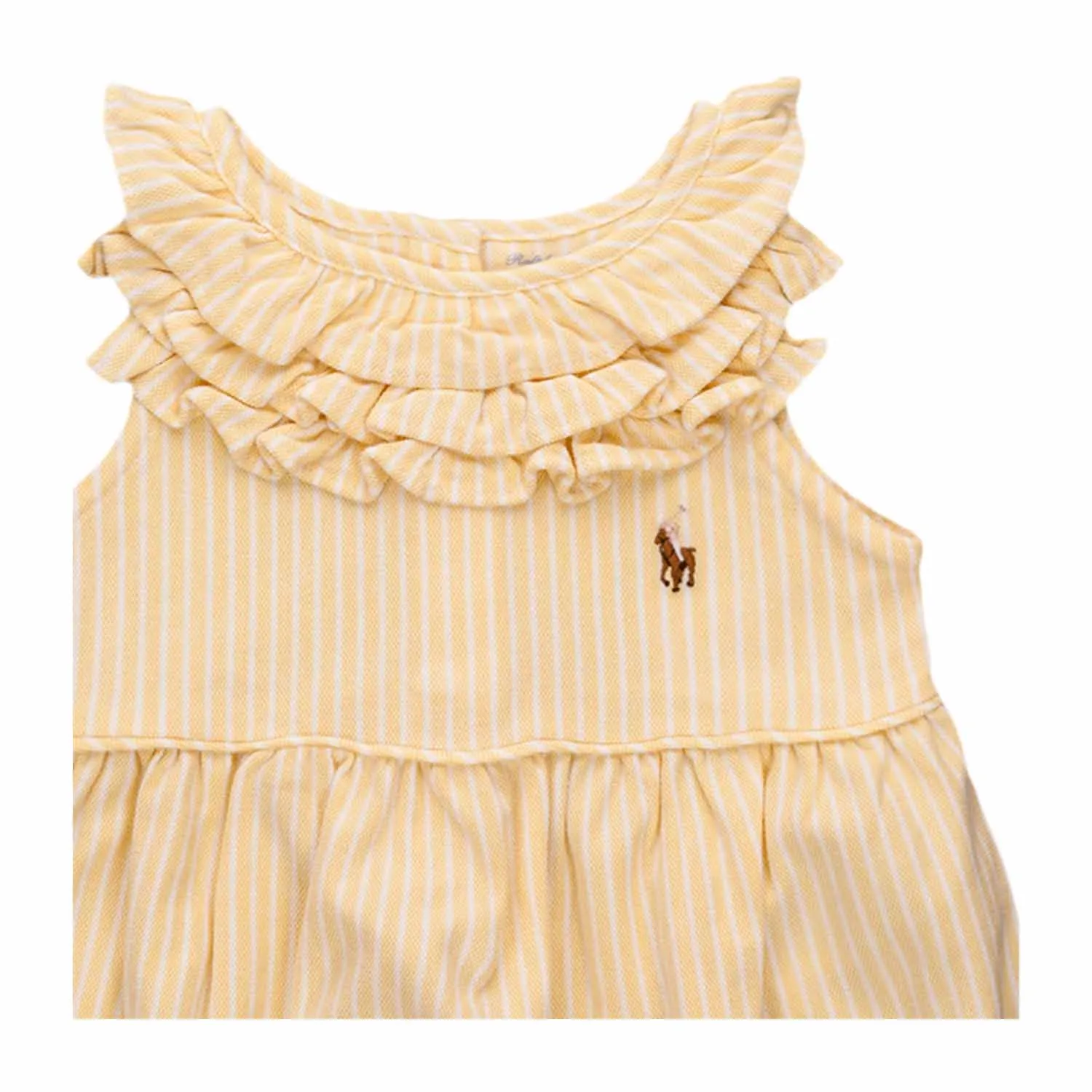 Ralph Lauren Cotton Romper For Baby Girl