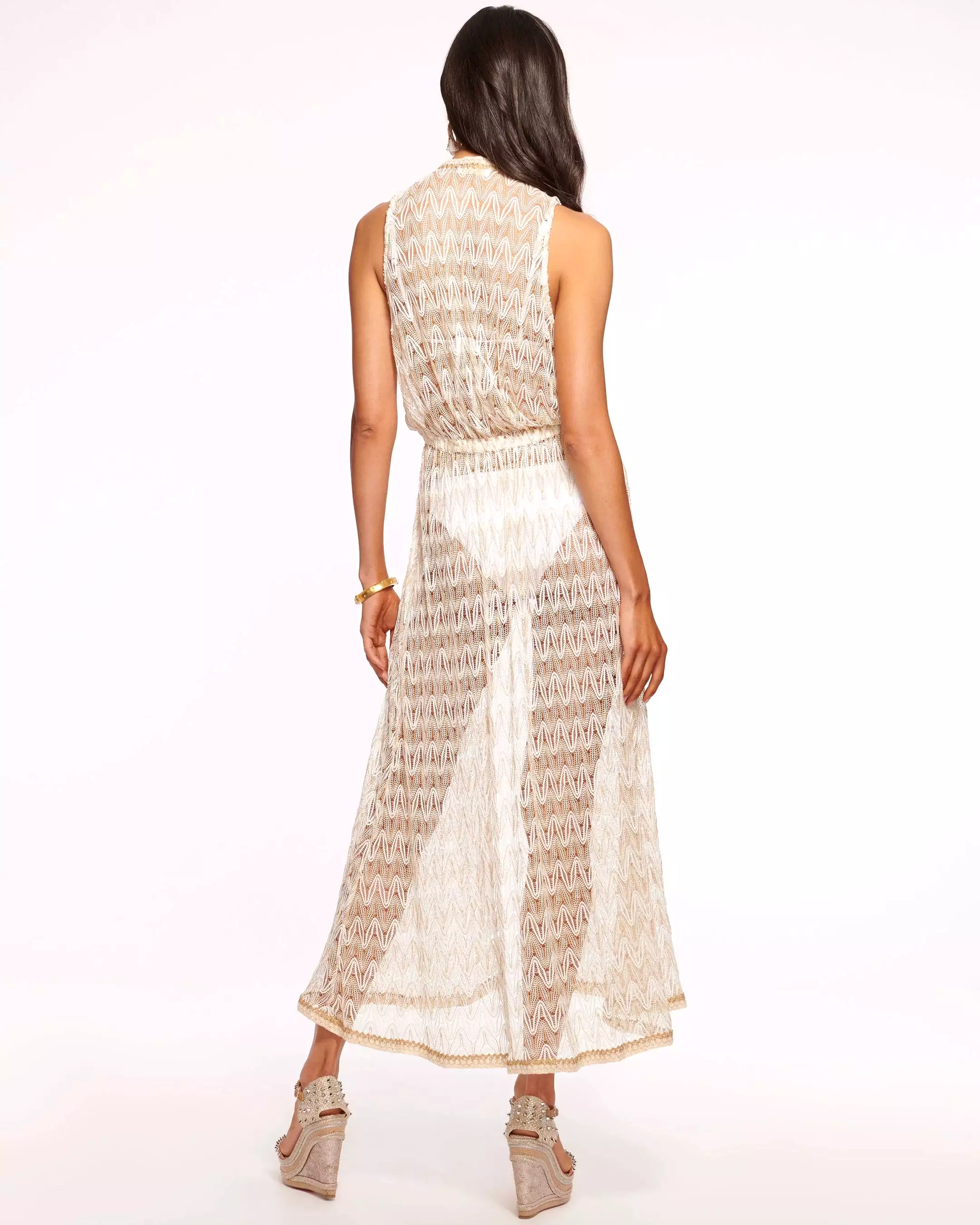 Ramy Brook - Meredith Dress - White Lurex Chevron