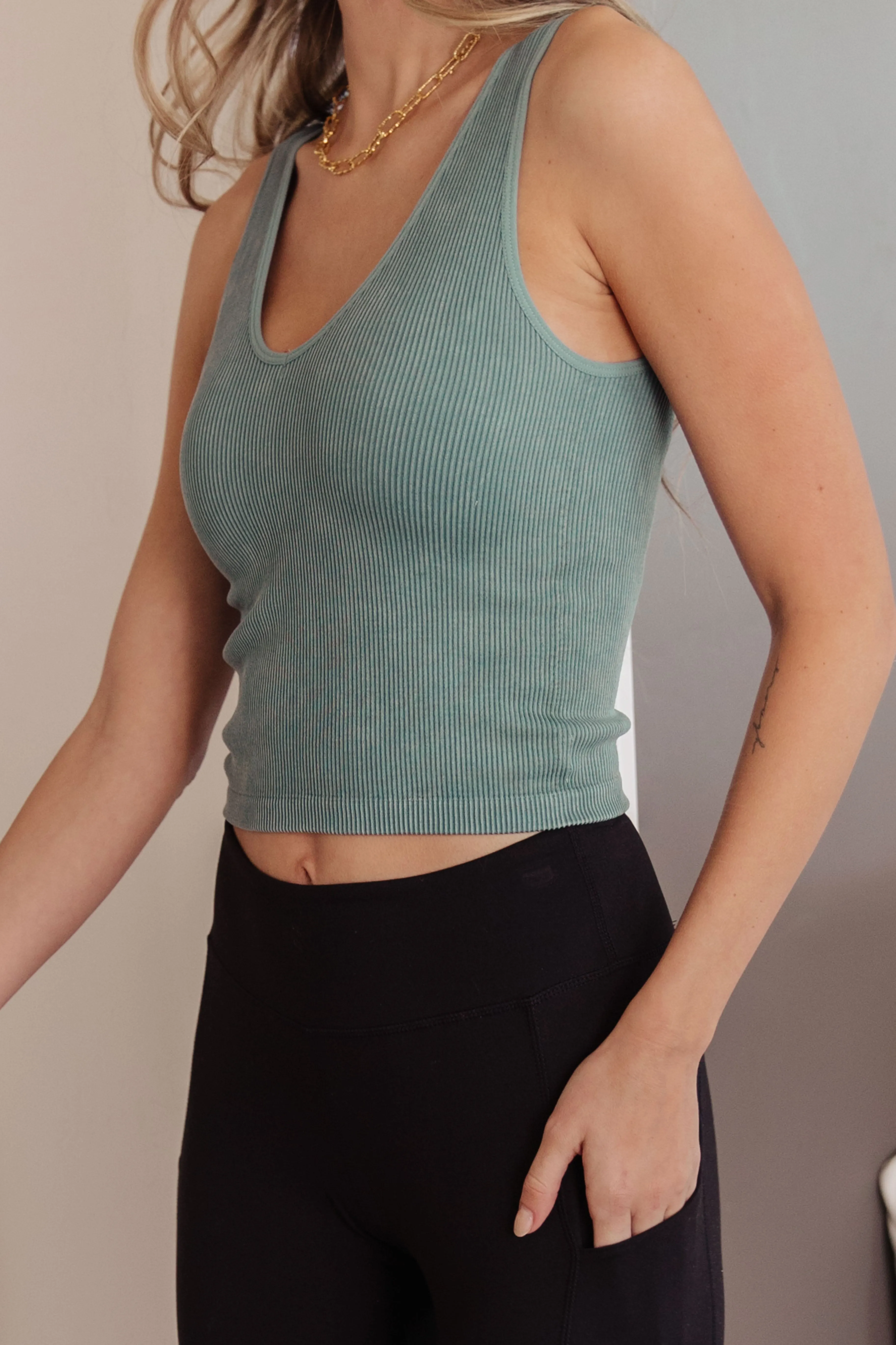 Ribbed Seamless Reversible Tank