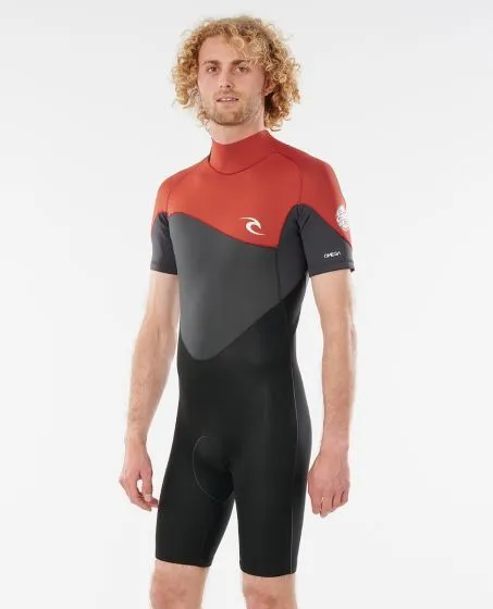 Rip Curl Mens Omega 1.5mm Shorty Spring Wetsuit 2023 - Maroon