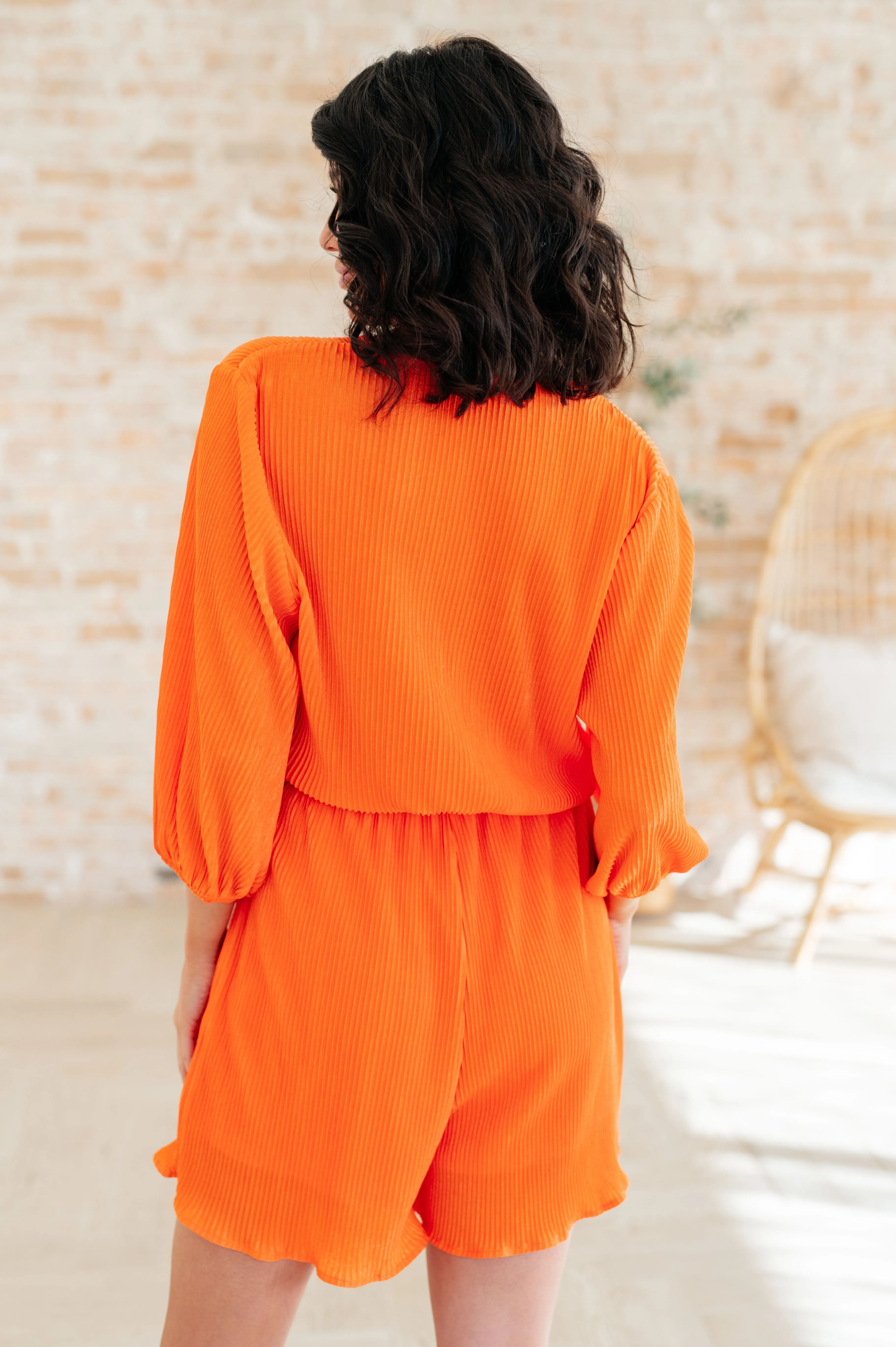 Roll With Me Romper in Tangerine