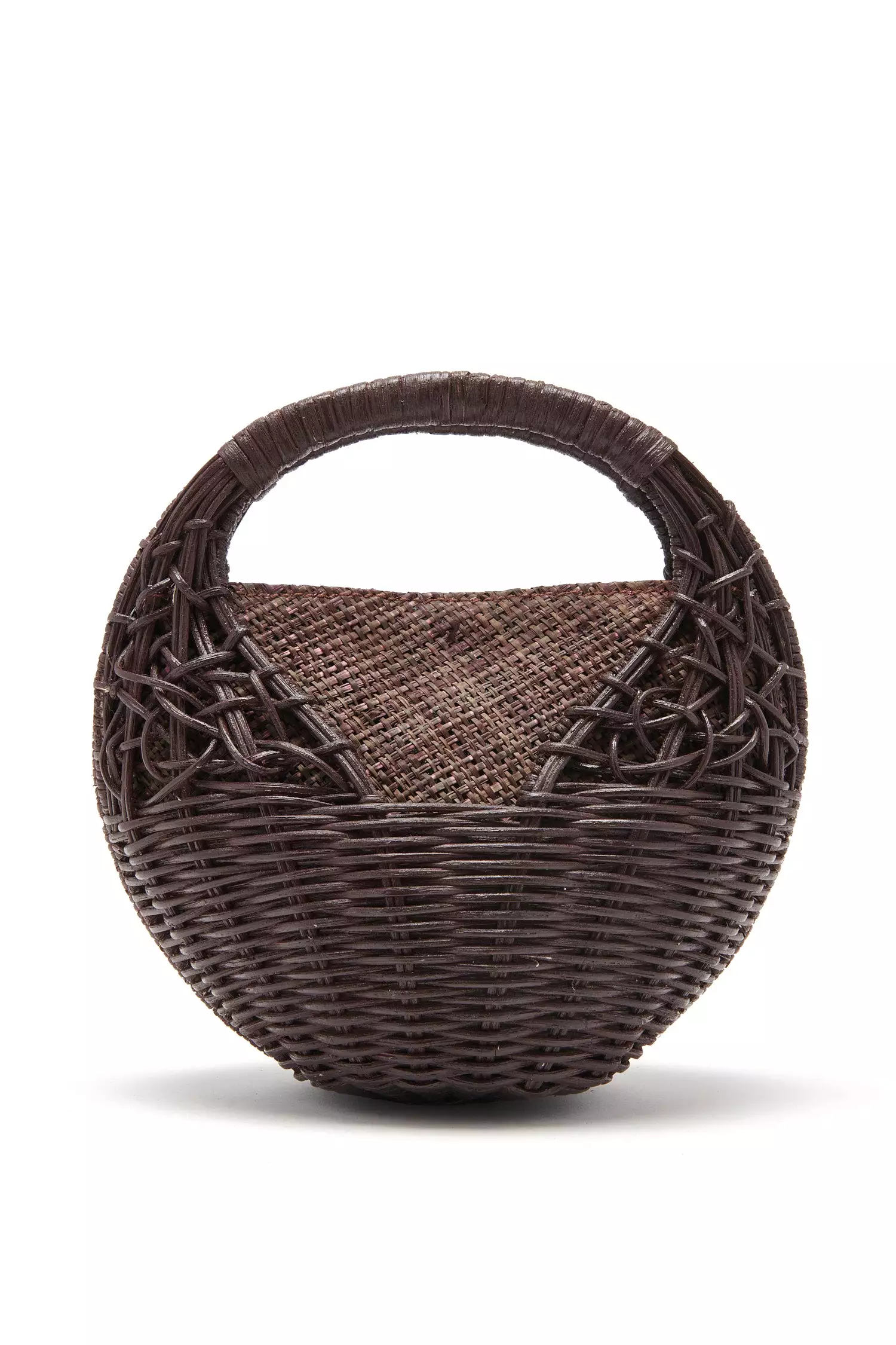 Sea Shell Wicker Bag - Chocolate