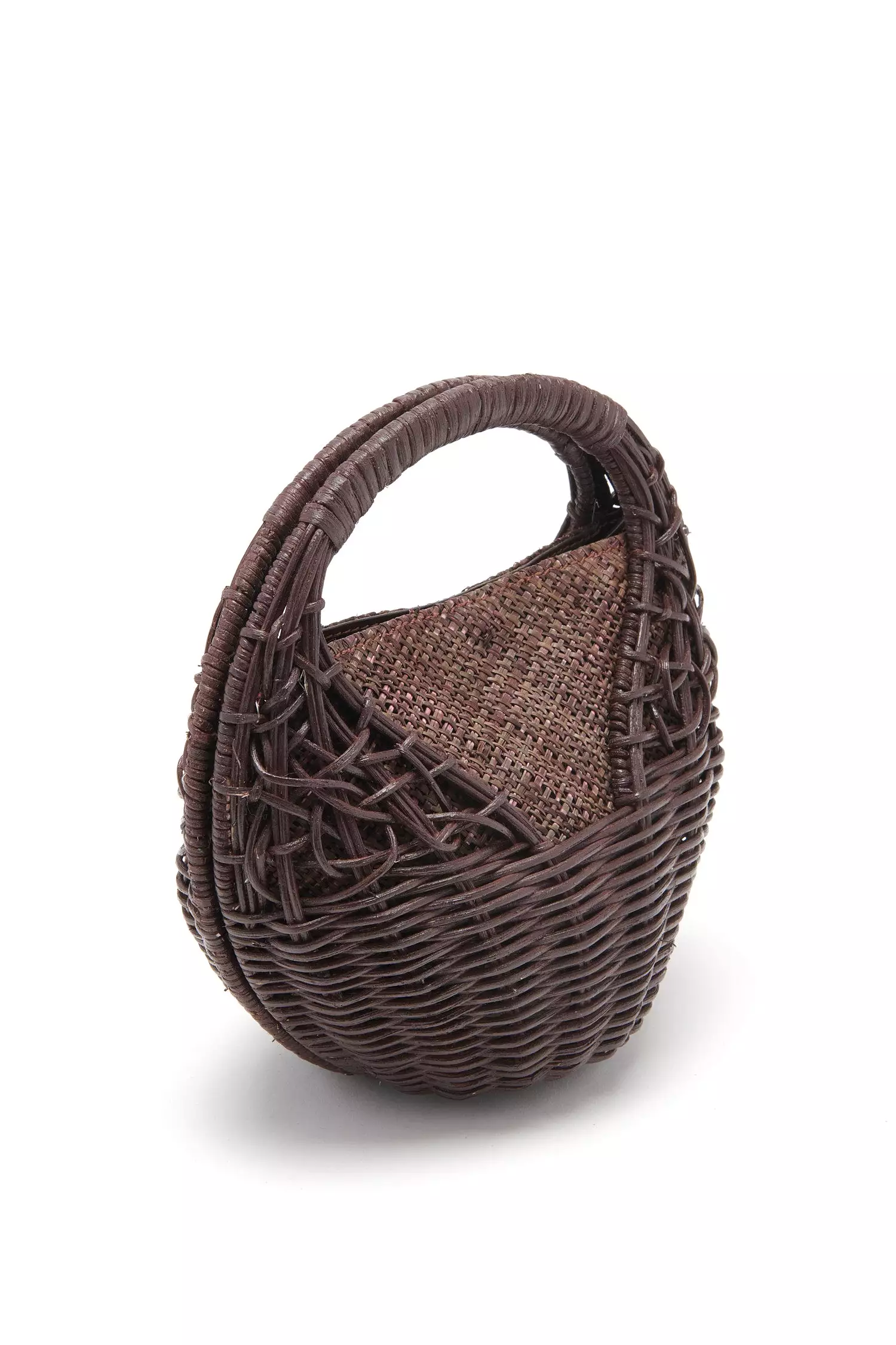 Sea Shell Wicker Bag - Chocolate