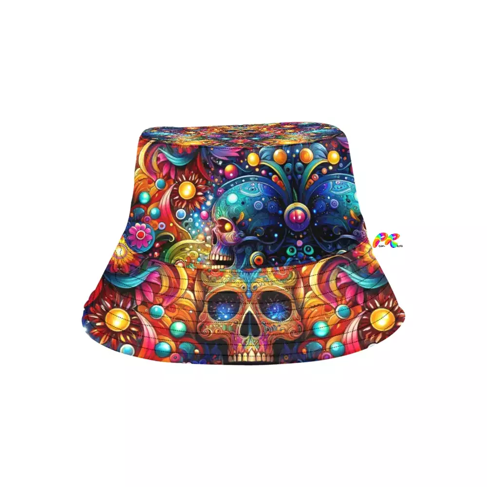 Skull Light Fantasia Rave Bucket Hat