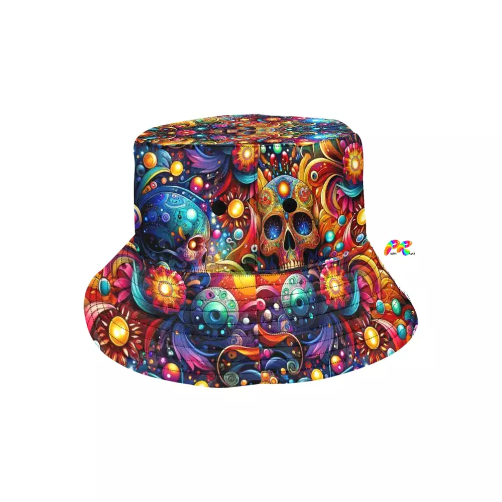 Skull Light Fantasia Rave Bucket Hat