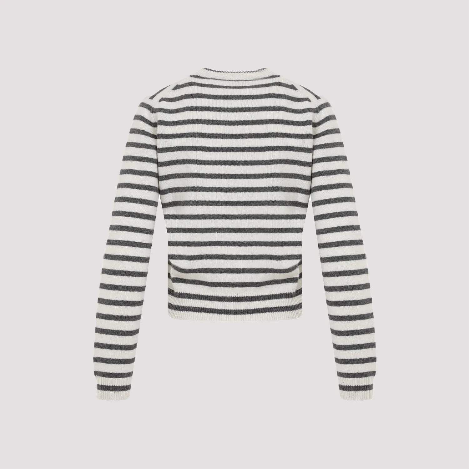 STRIPED CASHMERE BLEND SWEATER