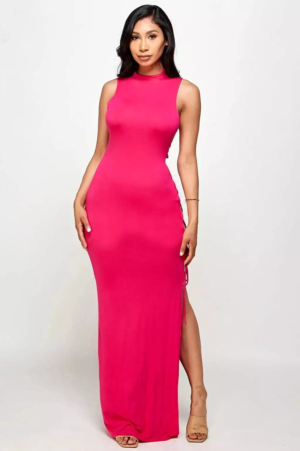 Super Ava Shapewear Maxi Dress - Pink