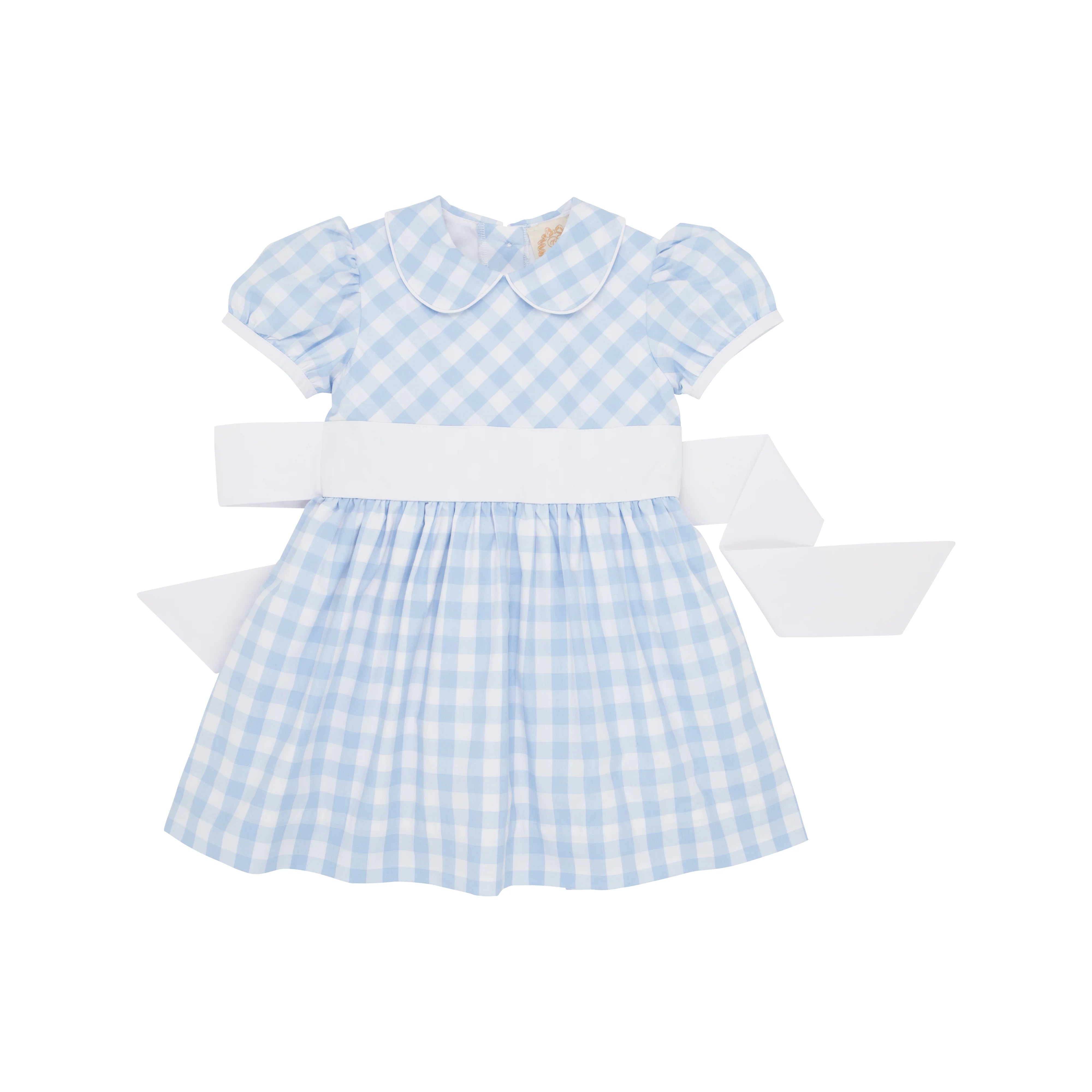 The Beaufort Bonnet Company - Beale Street Blue Check Cindy Lou Sash Dress