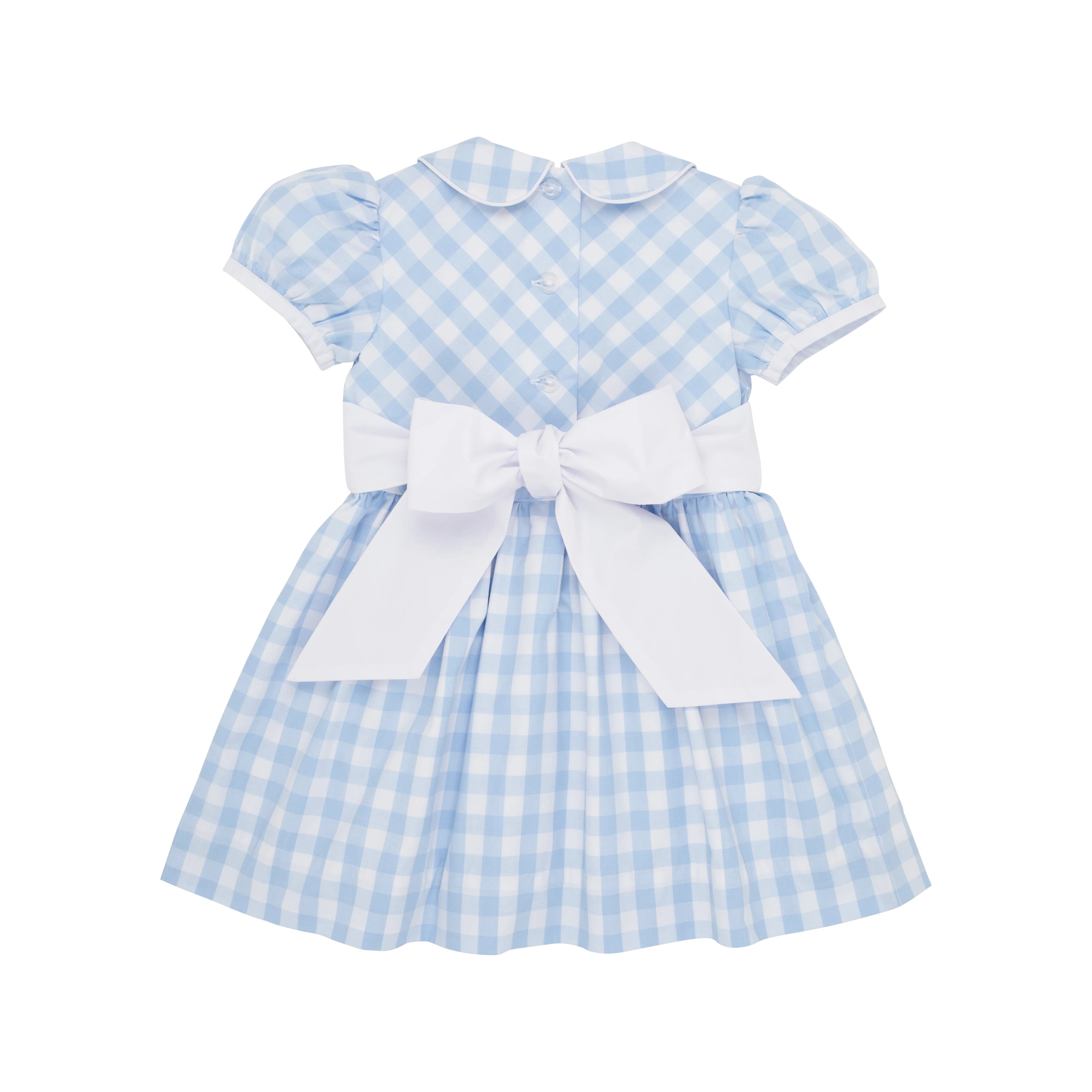 The Beaufort Bonnet Company - Beale Street Blue Check Cindy Lou Sash Dress