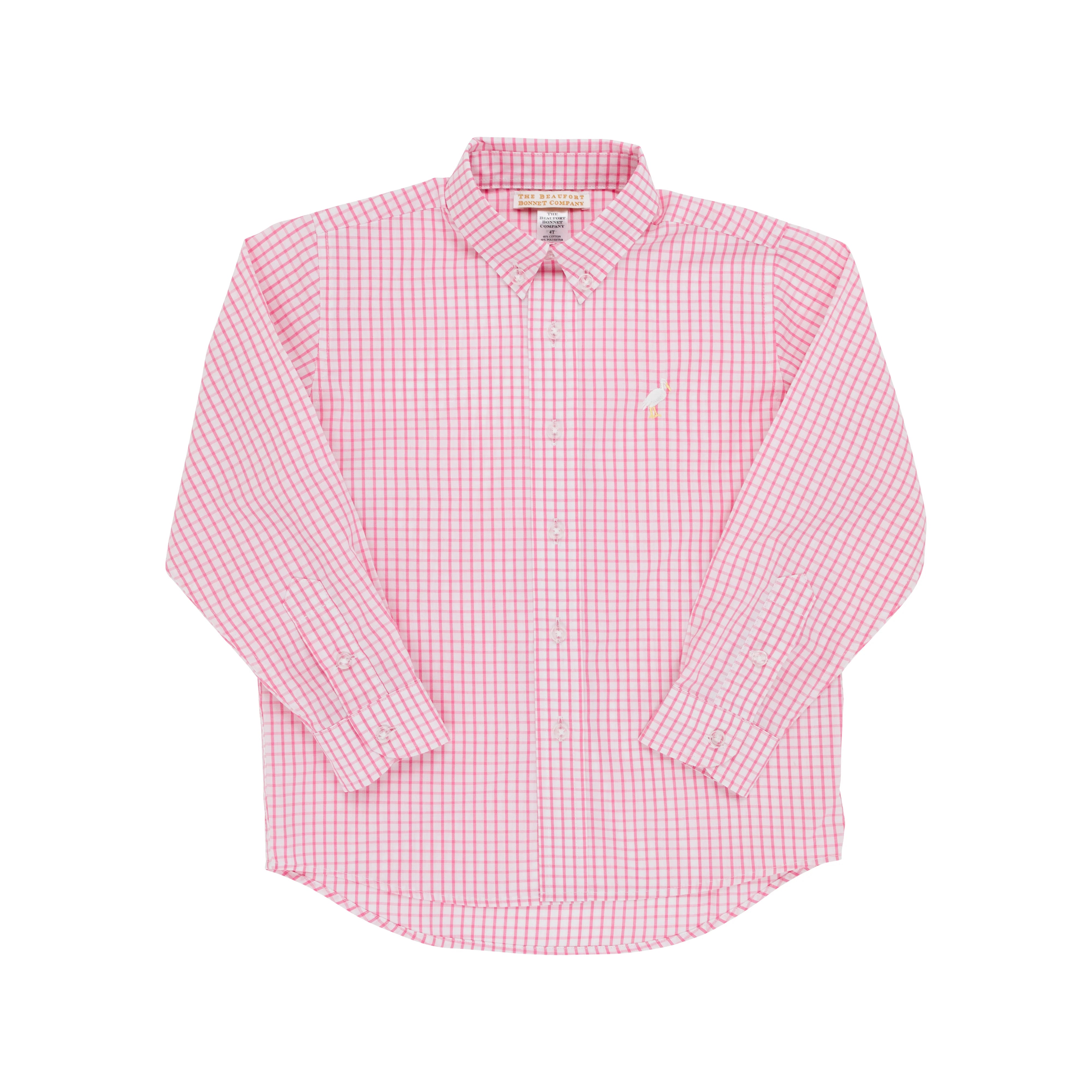 The Beaufort Bonnet Company - Hamptons Hot Pink Windowpane Dean's List Dress Shirt