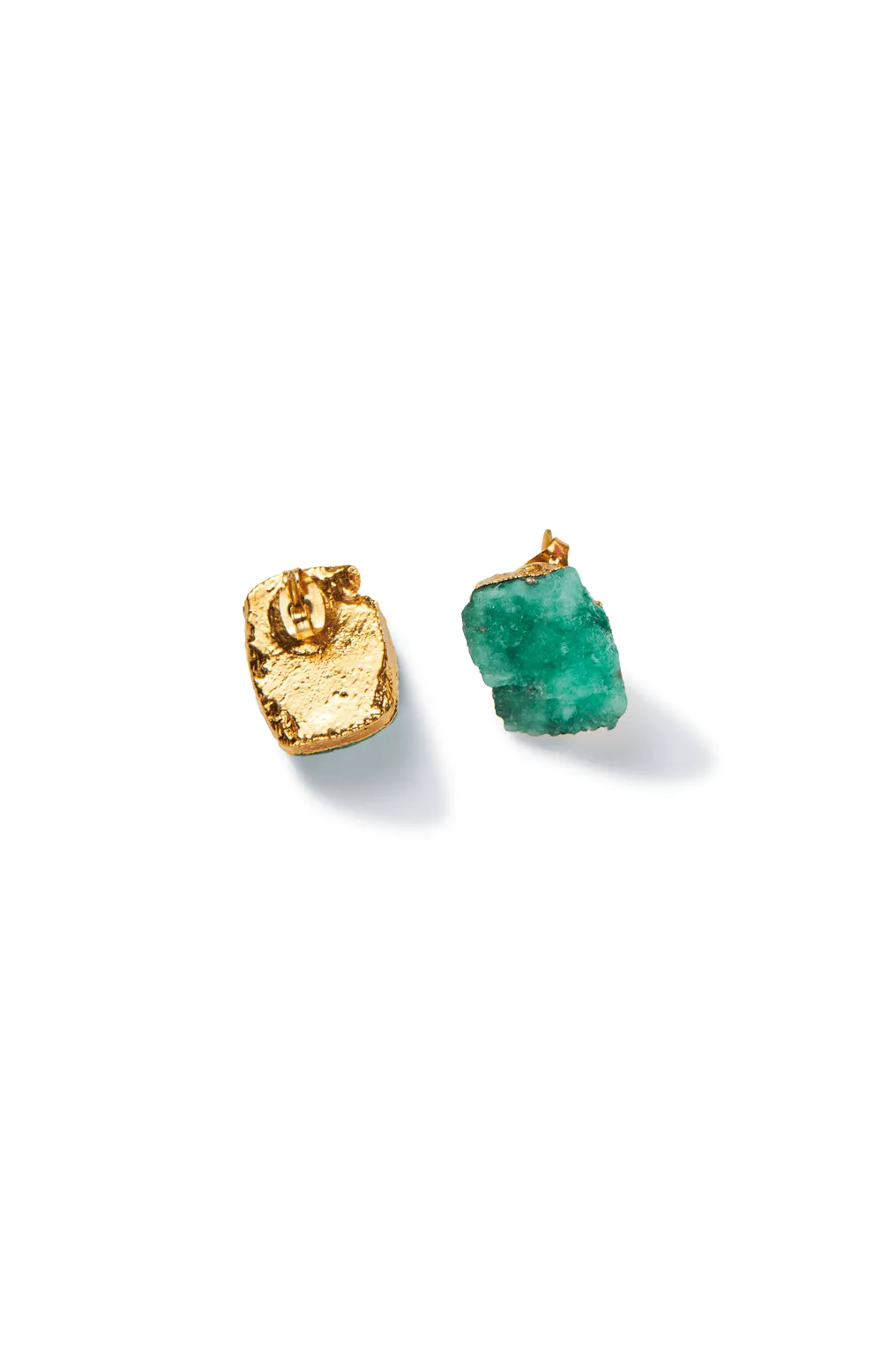 The Raw Emerald Earrings