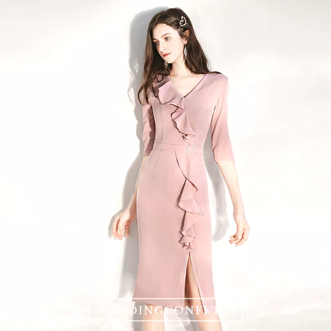 The Yassy Pink Mid Sleeve Dress