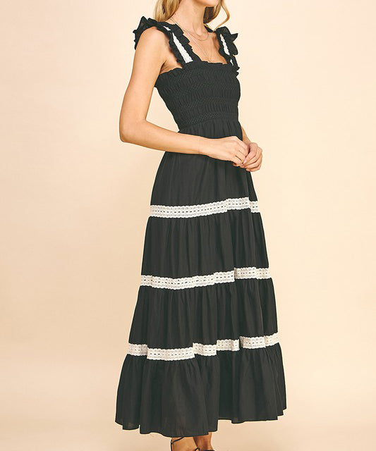 Tiered Maxi Dress - Black